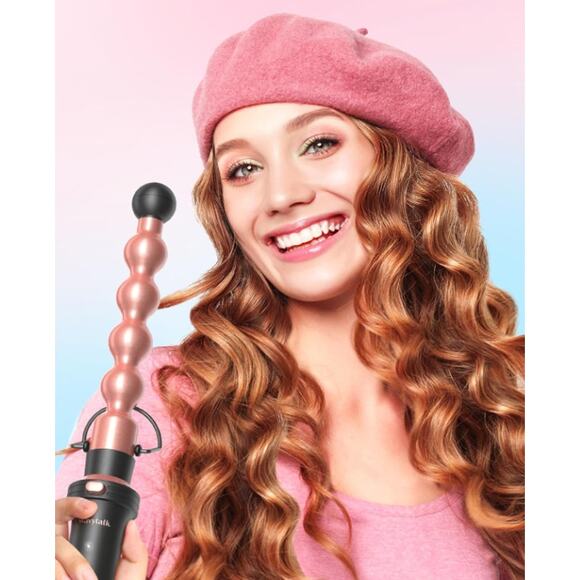 Wavytalk 5 in 1 Curling Wand Set, Multi Curl Golden Rose. NWB
